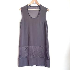 Silk Crepe Forest Fairy‎ A-Line Dress Size L Brown Minimalist Quiet Luxury Italy